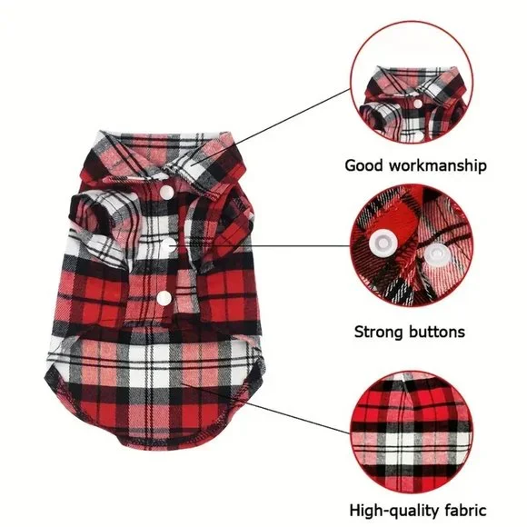 NWT Dog/Cat Flannel Jackets - Picture 4 of 8